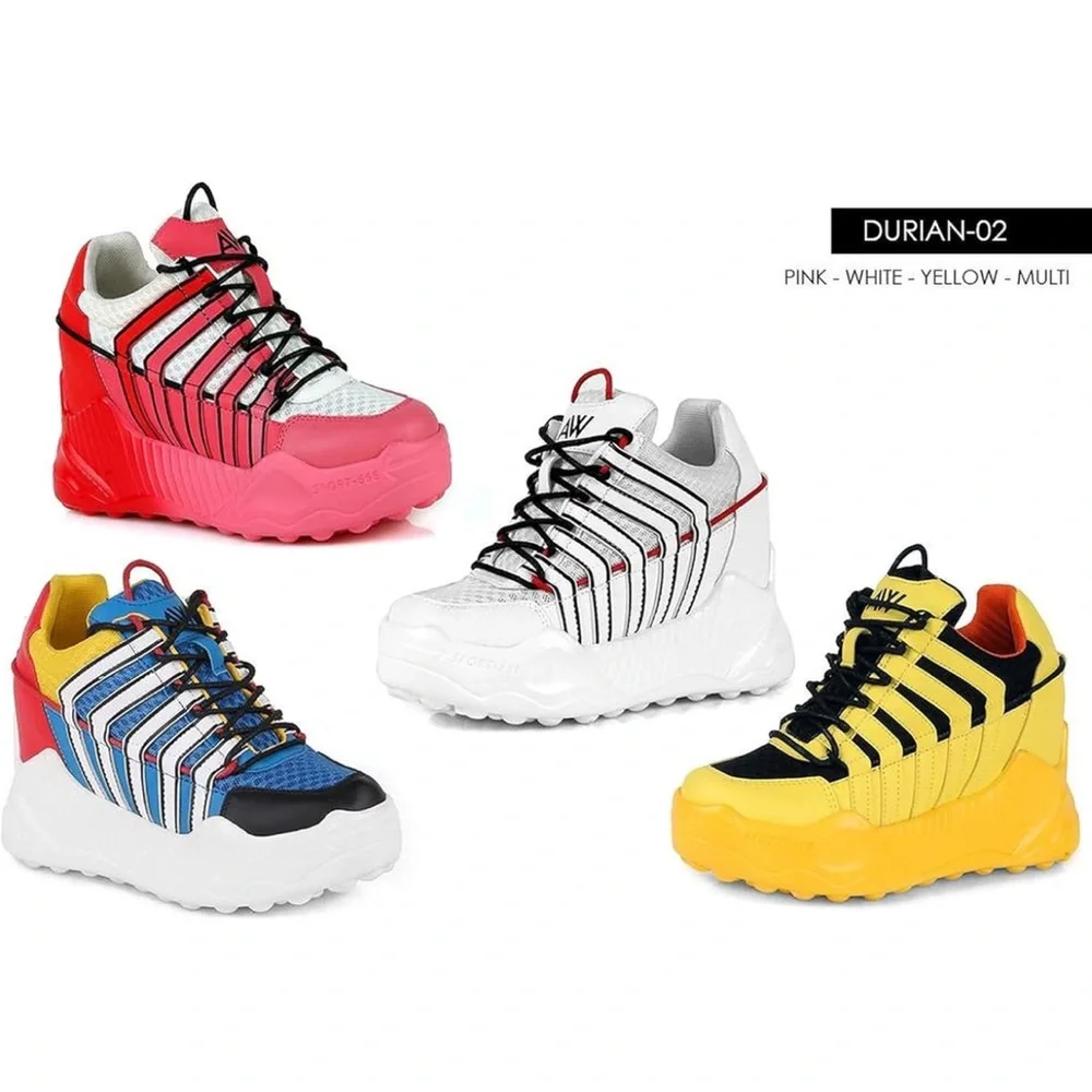 Anthony Wang Pink Durian Sneaker Wedge - Picture 2 of 4